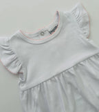 Flutter Sleeve Bubble with Picot Trim