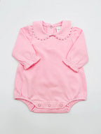 Scalloped Long Sleeved Collared Bubble