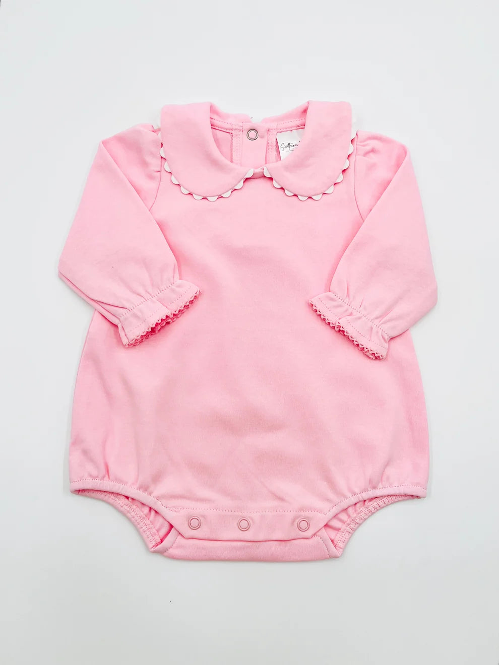 Scalloped Long Sleeved Collared Bubble