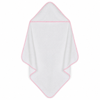 Infant Hooded Towel with Gingham Trim