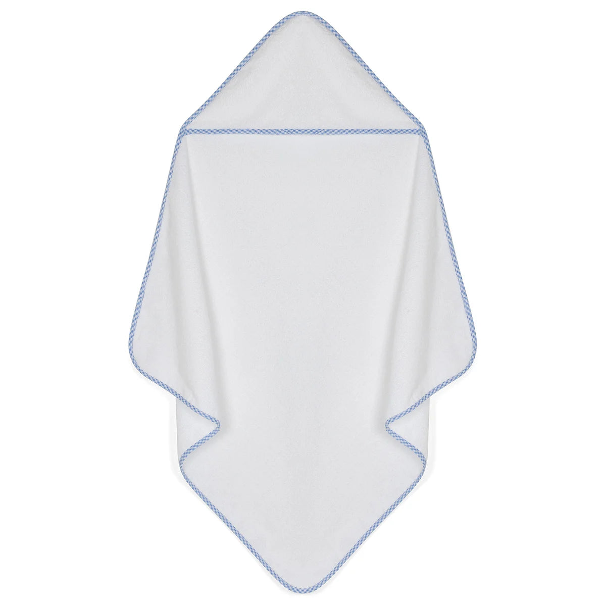 Infant Hooded Towel with Gingham Trim