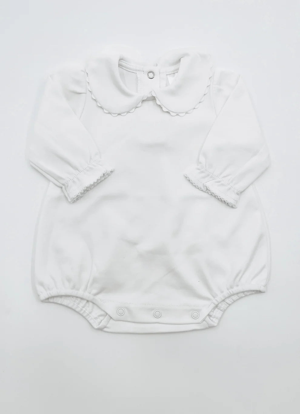 Scalloped Long Sleeved Collared Bubble