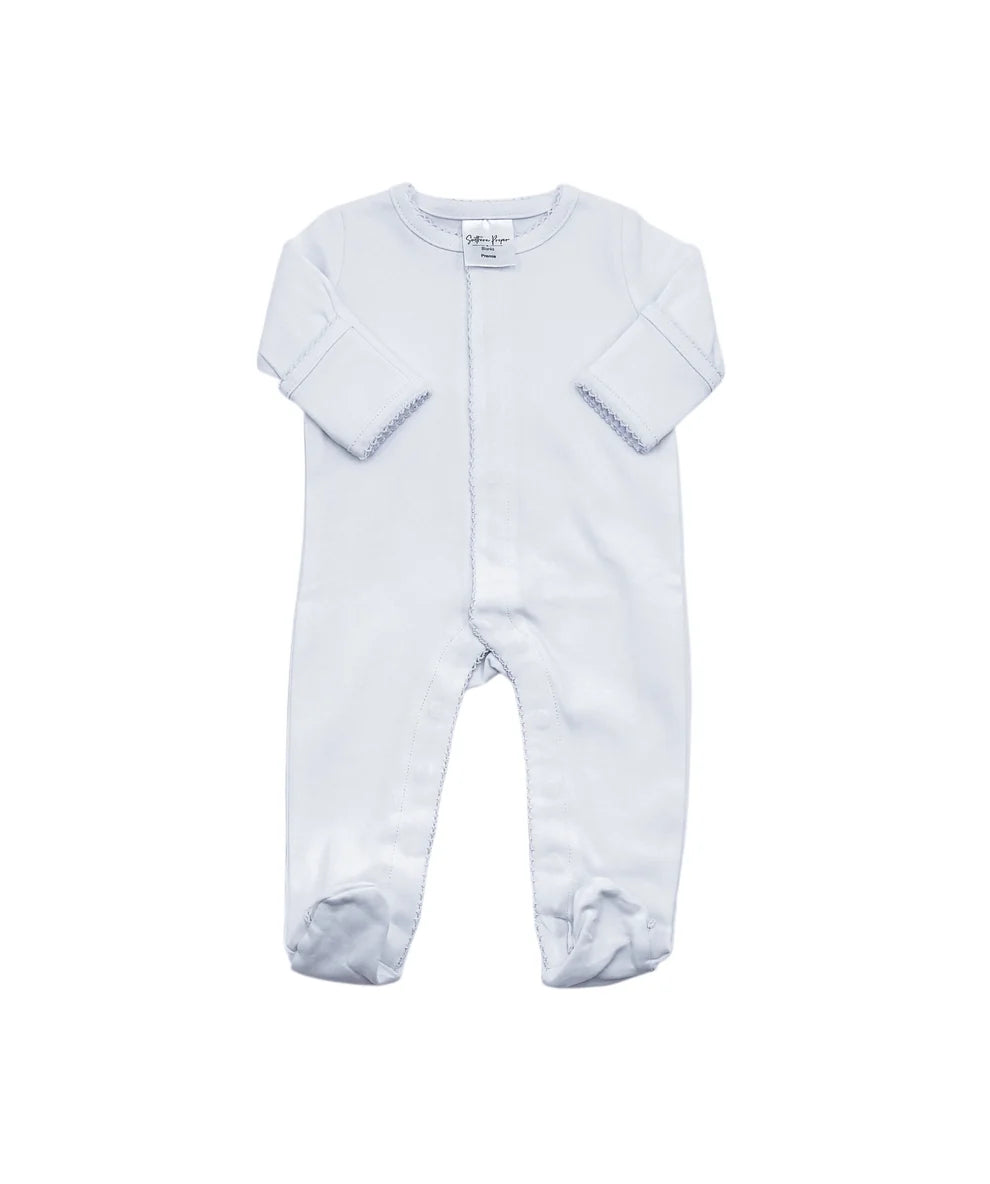 Button Front Organic Cotton Footie